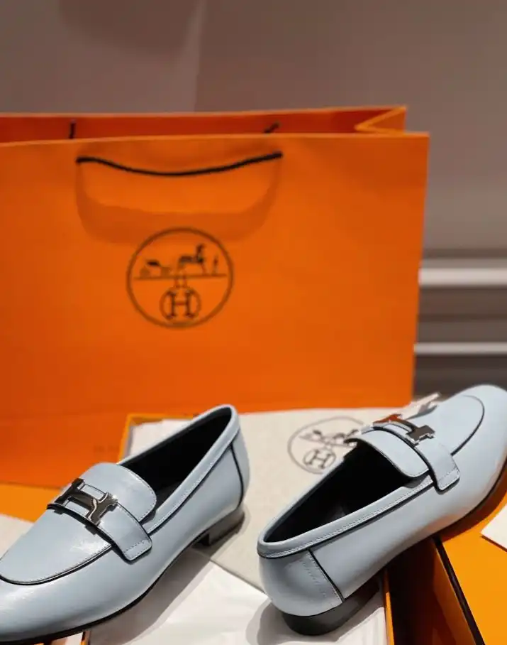 hype Hermes Leather Shoes