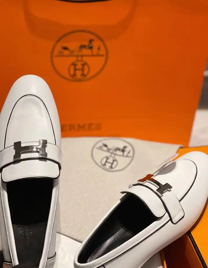 hype Hermes Leather Shoes