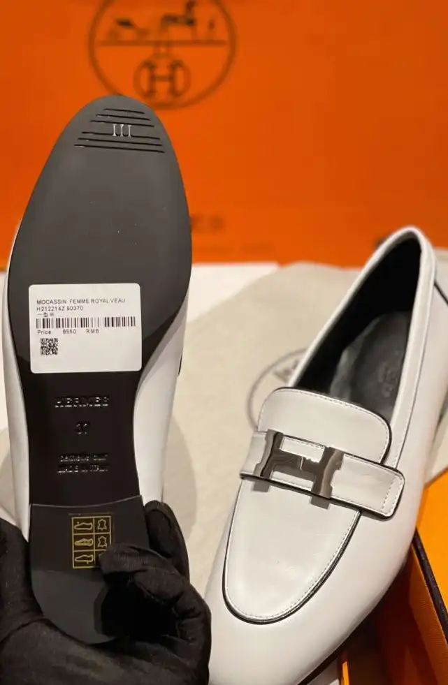 hype Hermes Leather Shoes