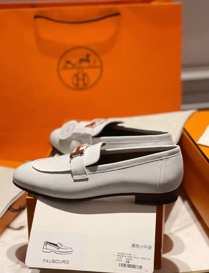 hype Hermes Leather Shoes