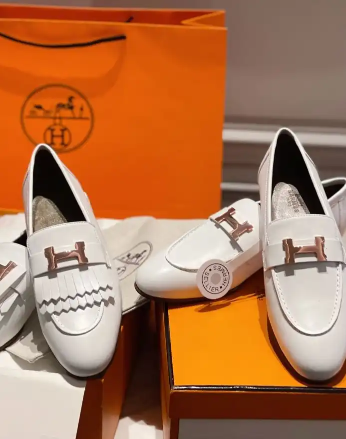 hype Hermes Leather Shoes