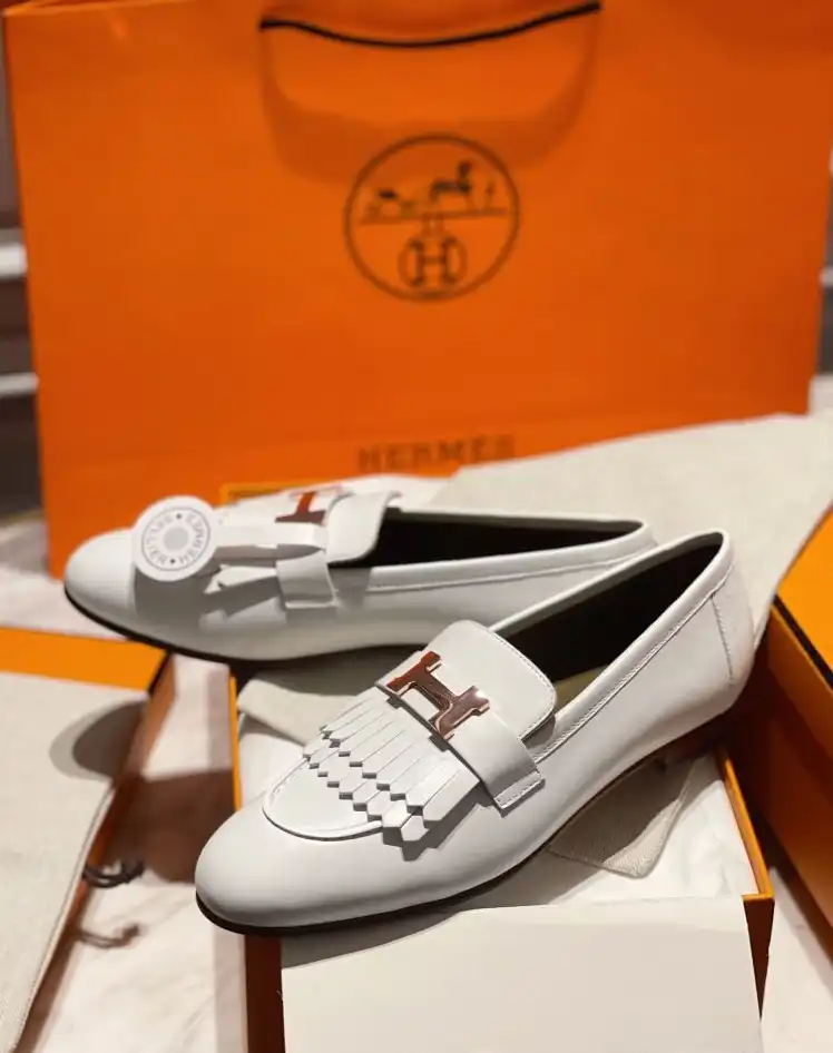 hype Hermes Leather Shoes