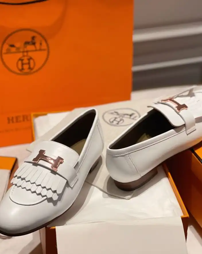 hype Hermes Leather Shoes