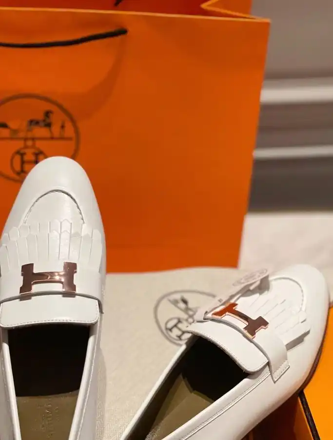 hype Hermes Leather Shoes