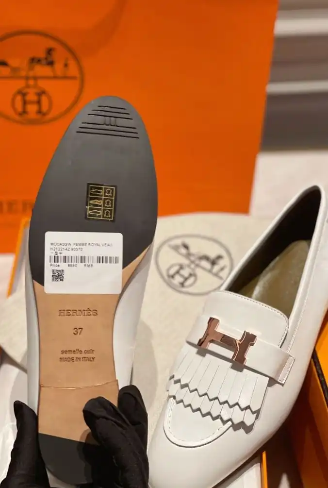 hype Hermes Leather Shoes