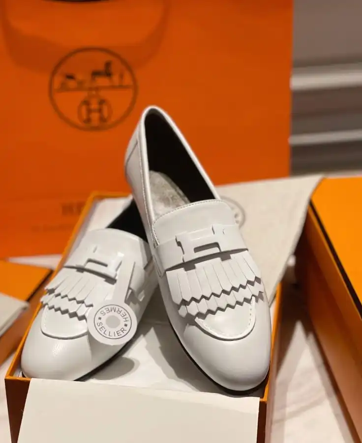 hype Hermes Leather Shoes