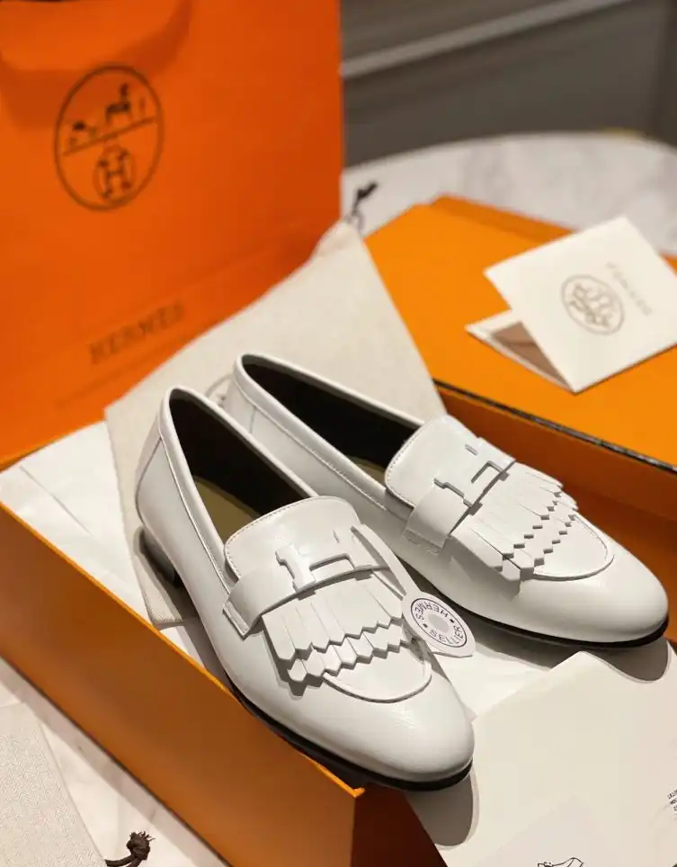 hype Hermes Leather Shoes