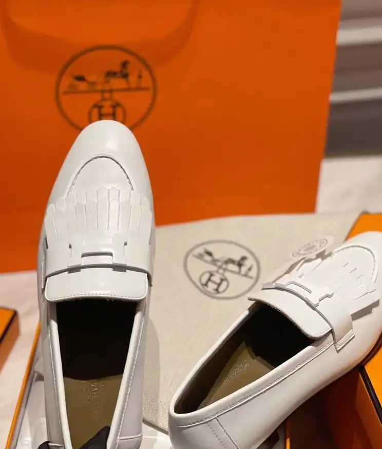 hype Hermes Leather Shoes