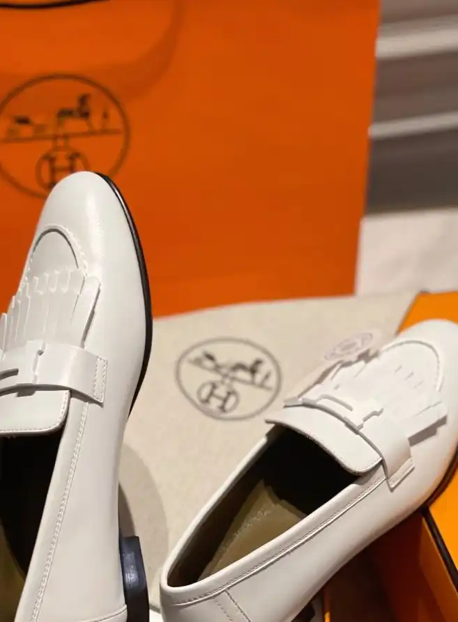 hype Hermes Leather Shoes