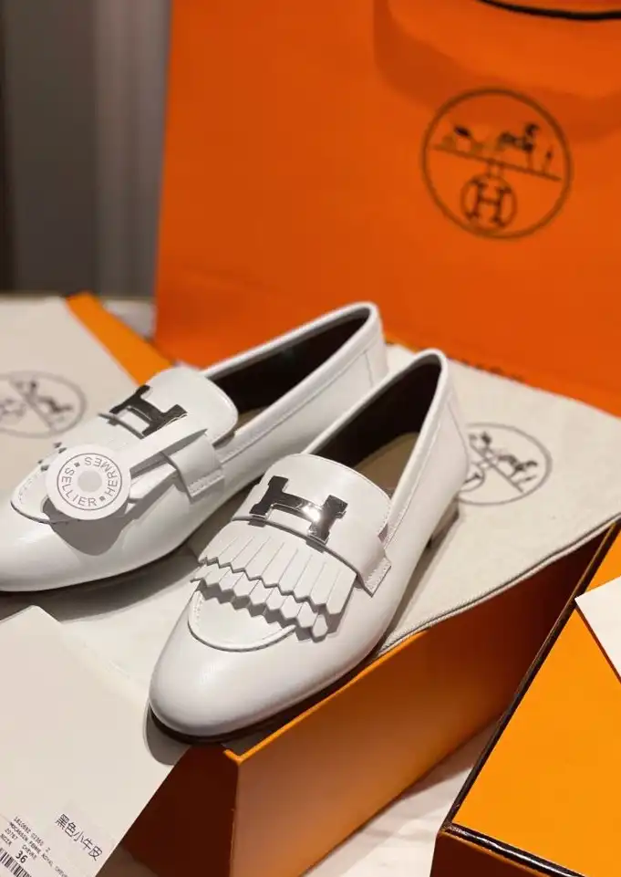 hype Hermes Leather Shoes