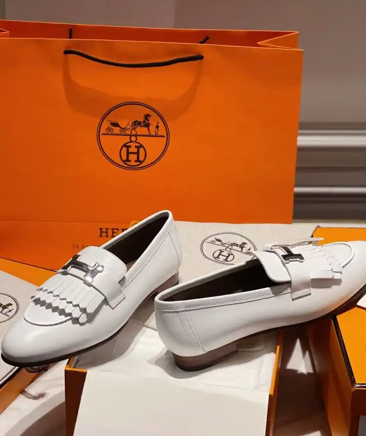 hype Hermes Leather Shoes