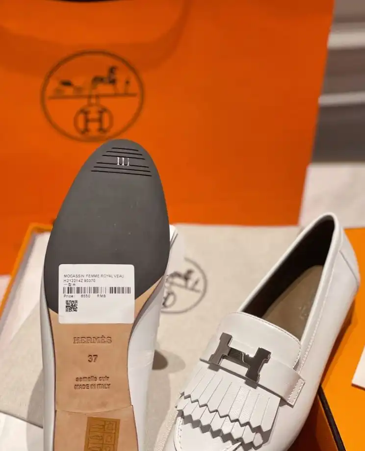 hype Hermes Leather Shoes