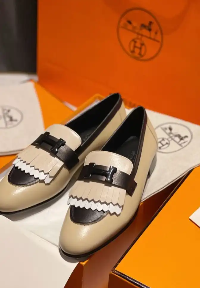 hype Hermes Leather Shoes