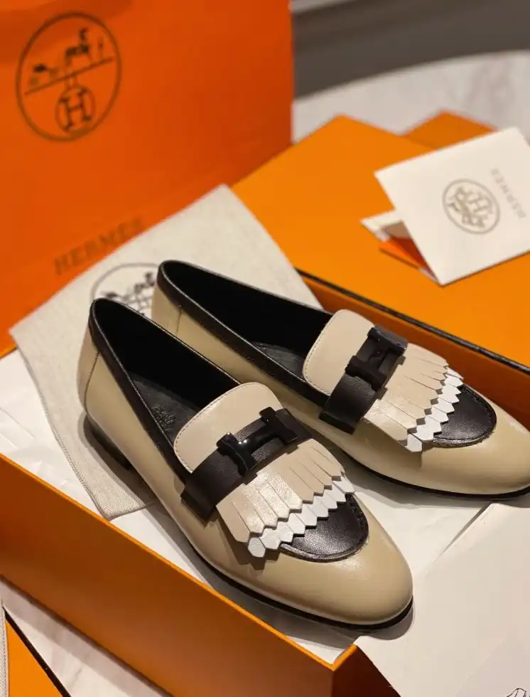 hype Hermes Leather Shoes