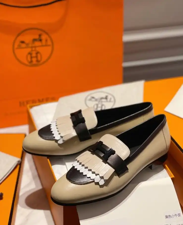 hype Hermes Leather Shoes