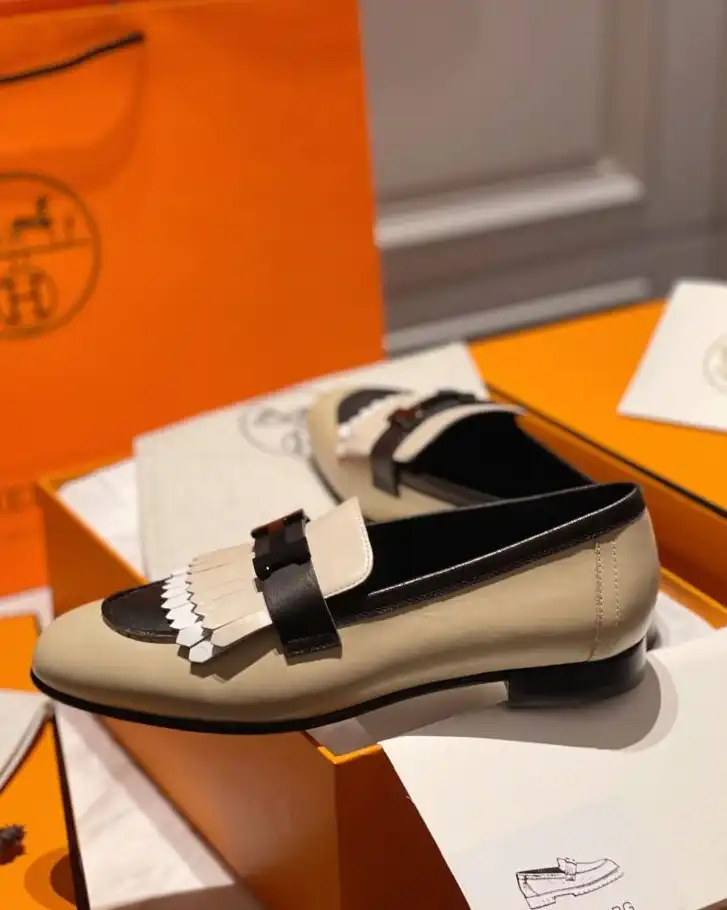 hype Hermes Leather Shoes