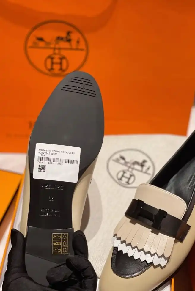 hype Hermes Leather Shoes