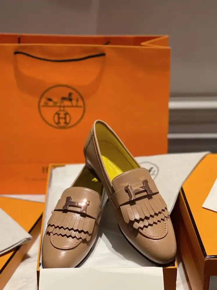 hype Hermes Leather Shoes