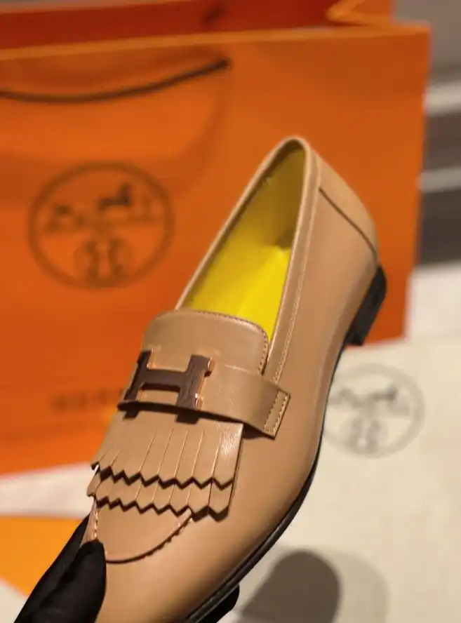 hype Hermes Leather Shoes