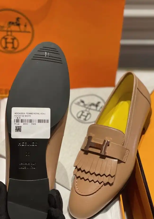 hype Hermes Leather Shoes