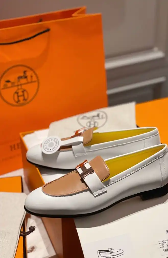 hype Hermes Leather Shoes