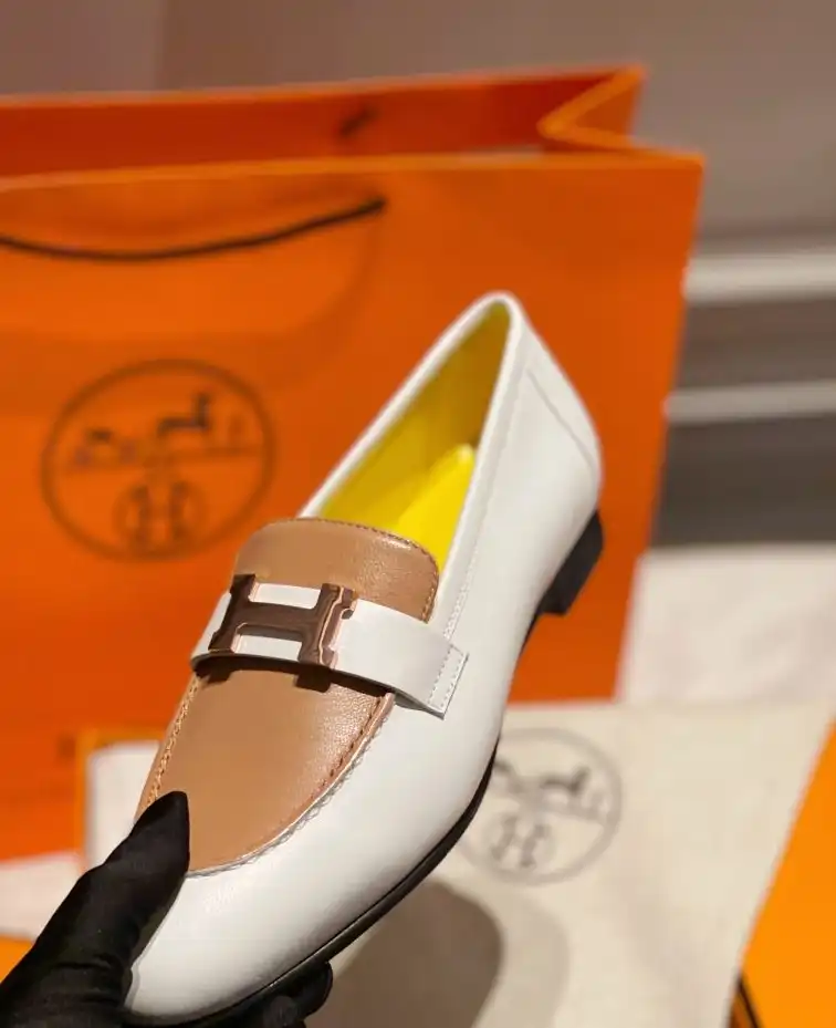 hype Hermes Leather Shoes