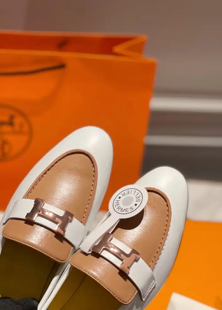 hype Hermes Leather Shoes