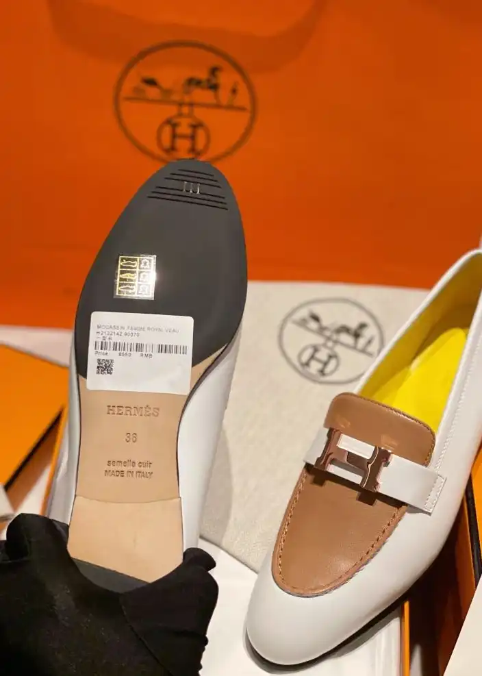 hype Hermes Leather Shoes