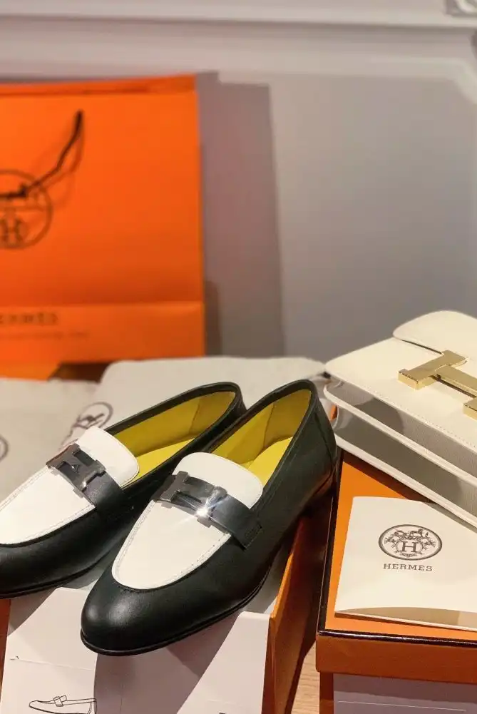 hype Hermes Leather Shoes