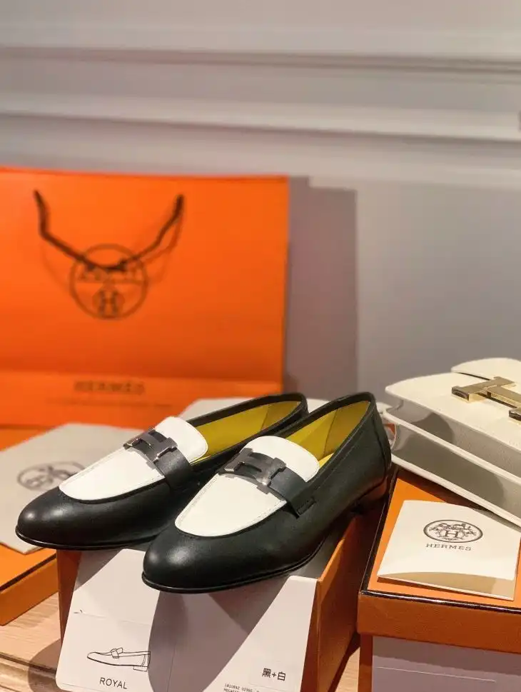 hype Hermes Leather Shoes