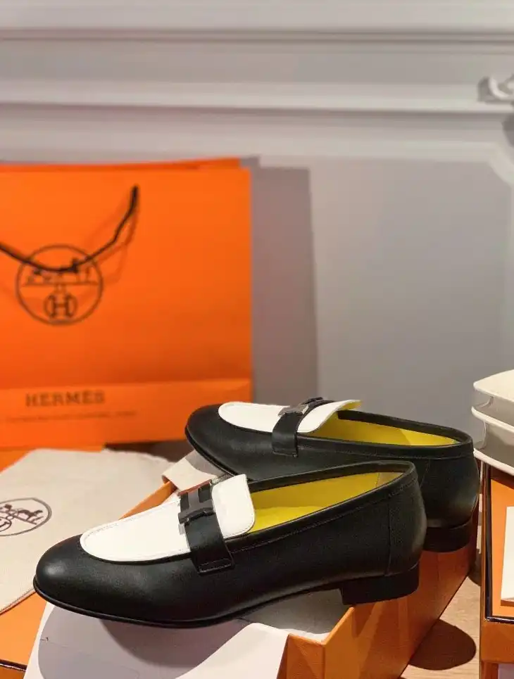 hype Hermes Leather Shoes