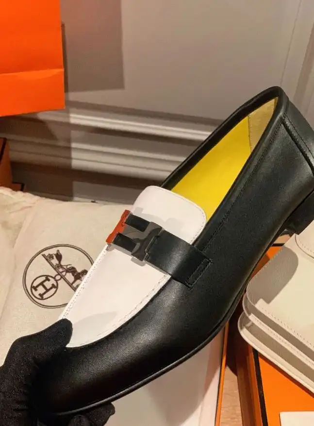 hype Hermes Leather Shoes