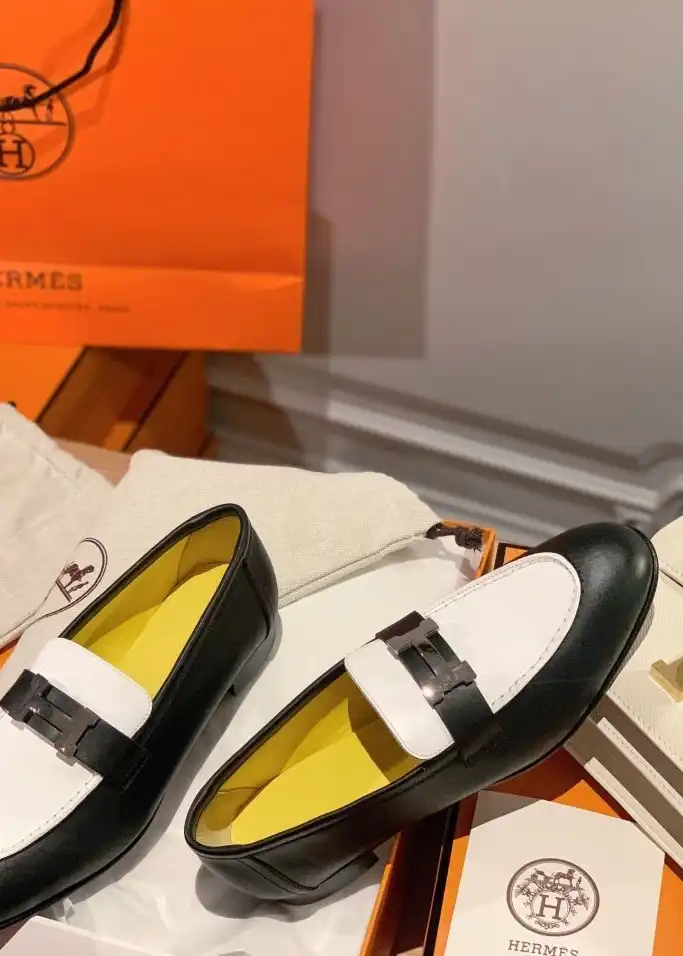 hype Hermes Leather Shoes