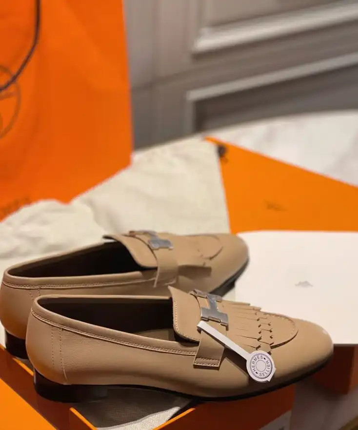 hype Hermes Leather Shoes