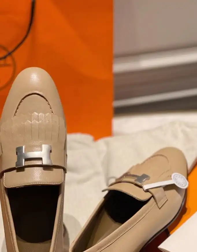 hype Hermes Leather Shoes