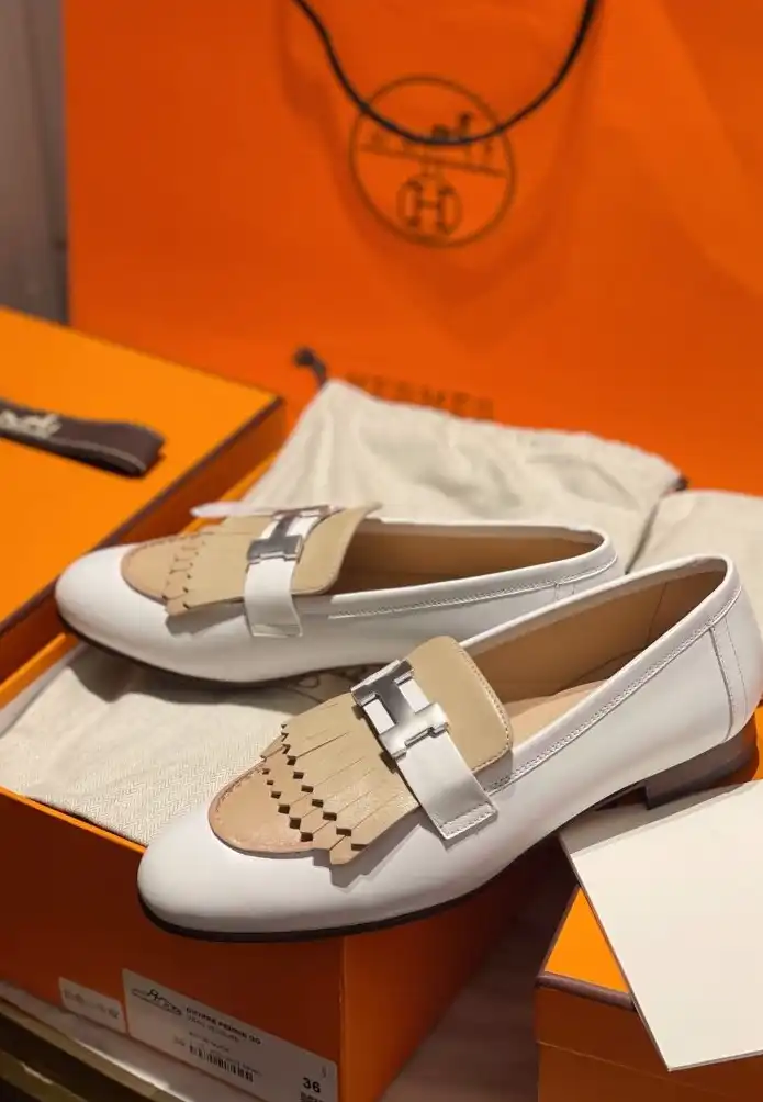 hype Hermes Leather Shoes