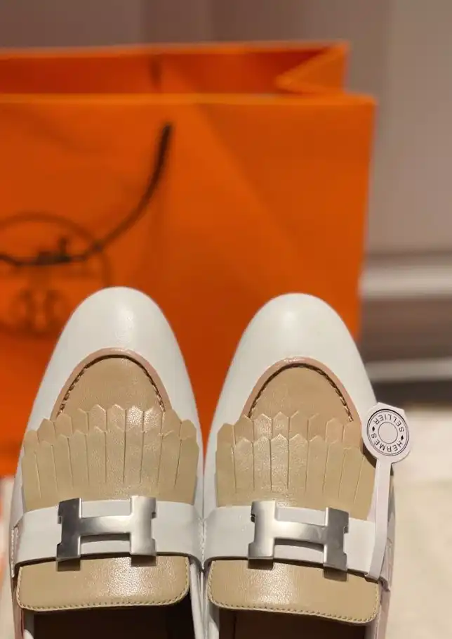 hype Hermes Leather Shoes