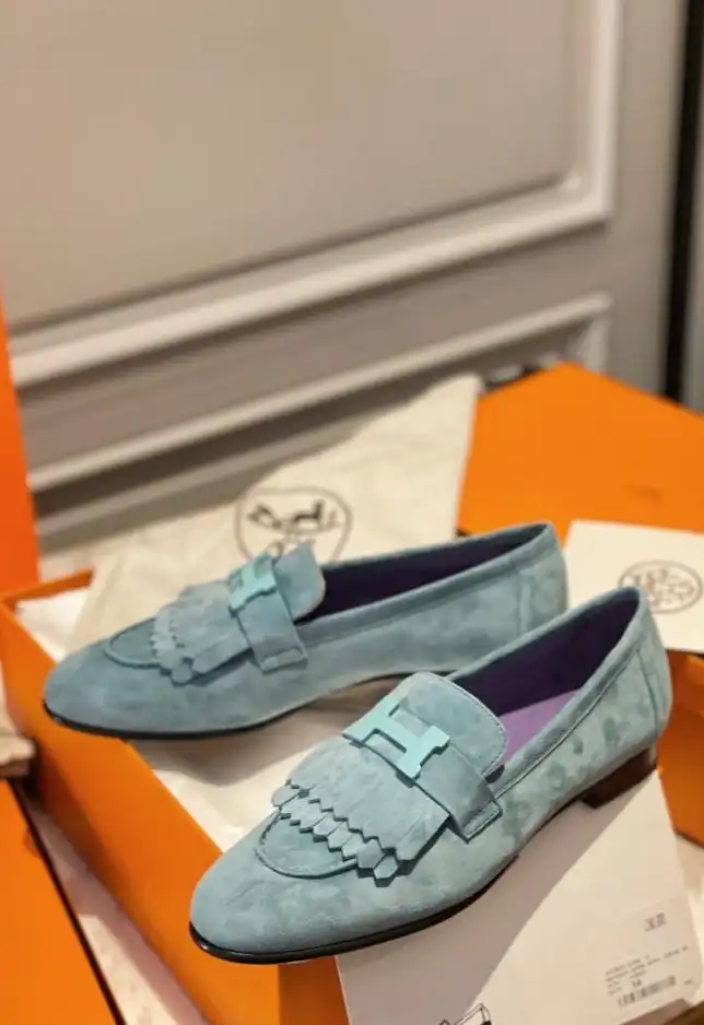 hype Hermes Leather Shoes