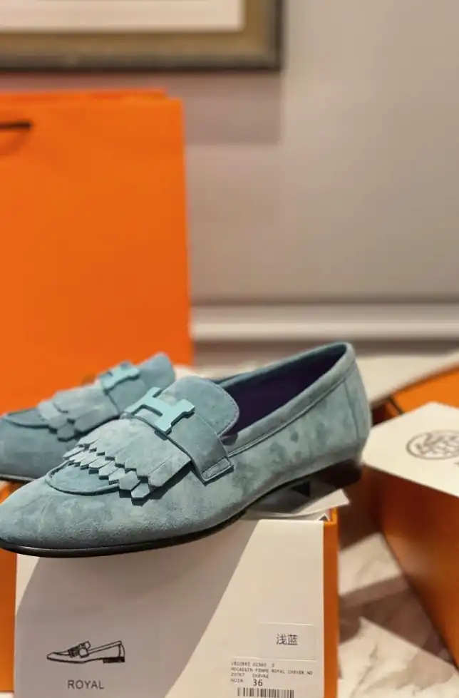 hype Hermes Leather Shoes