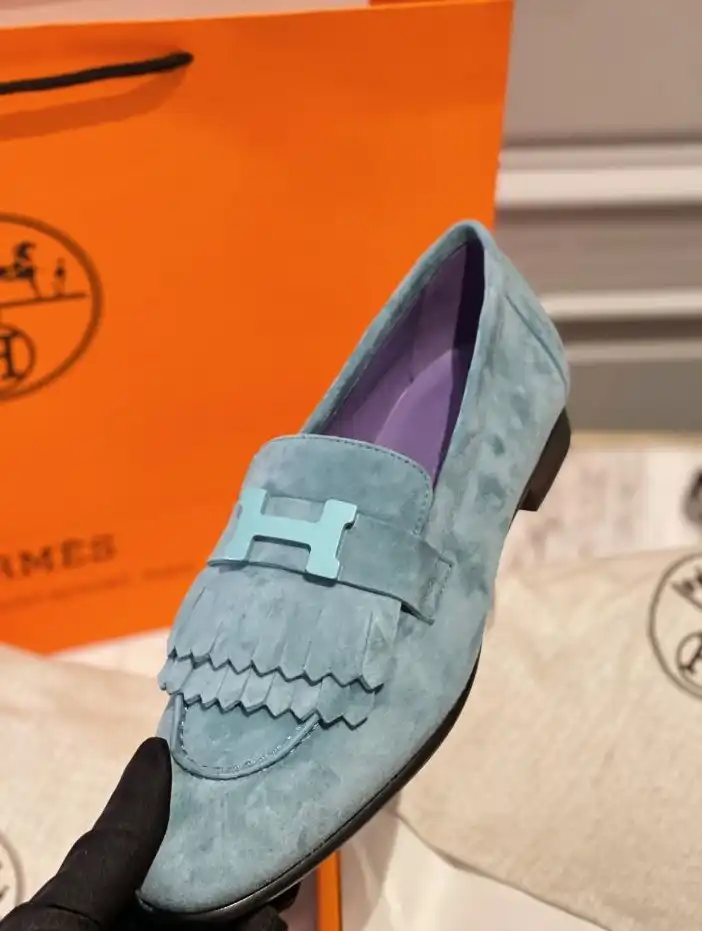 hype Hermes Leather Shoes