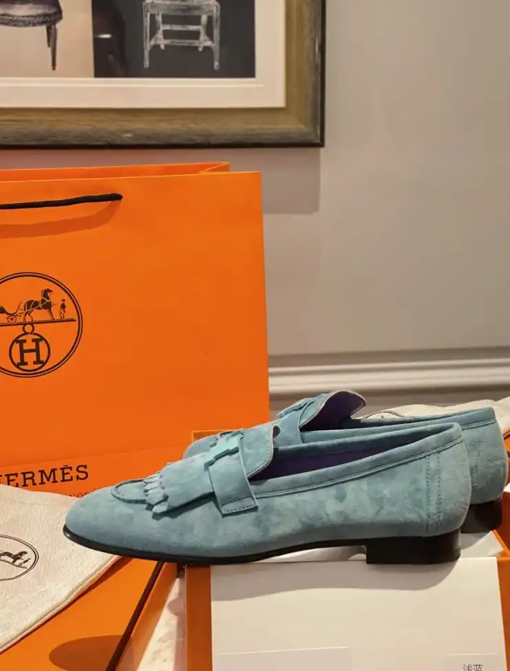 hype Hermes Leather Shoes