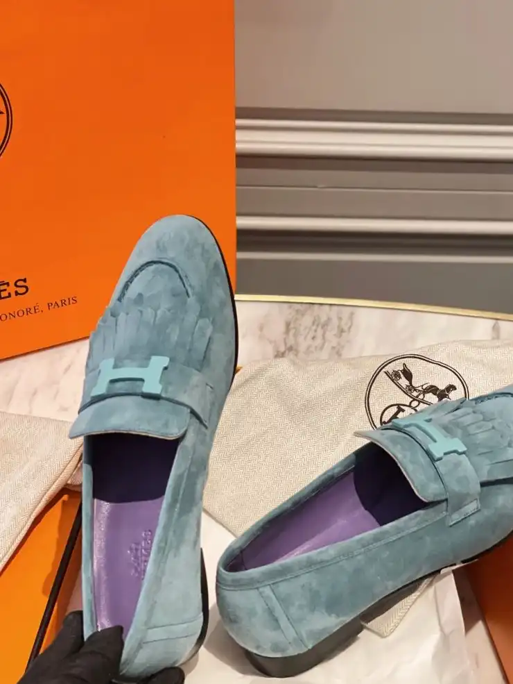 hype Hermes Leather Shoes