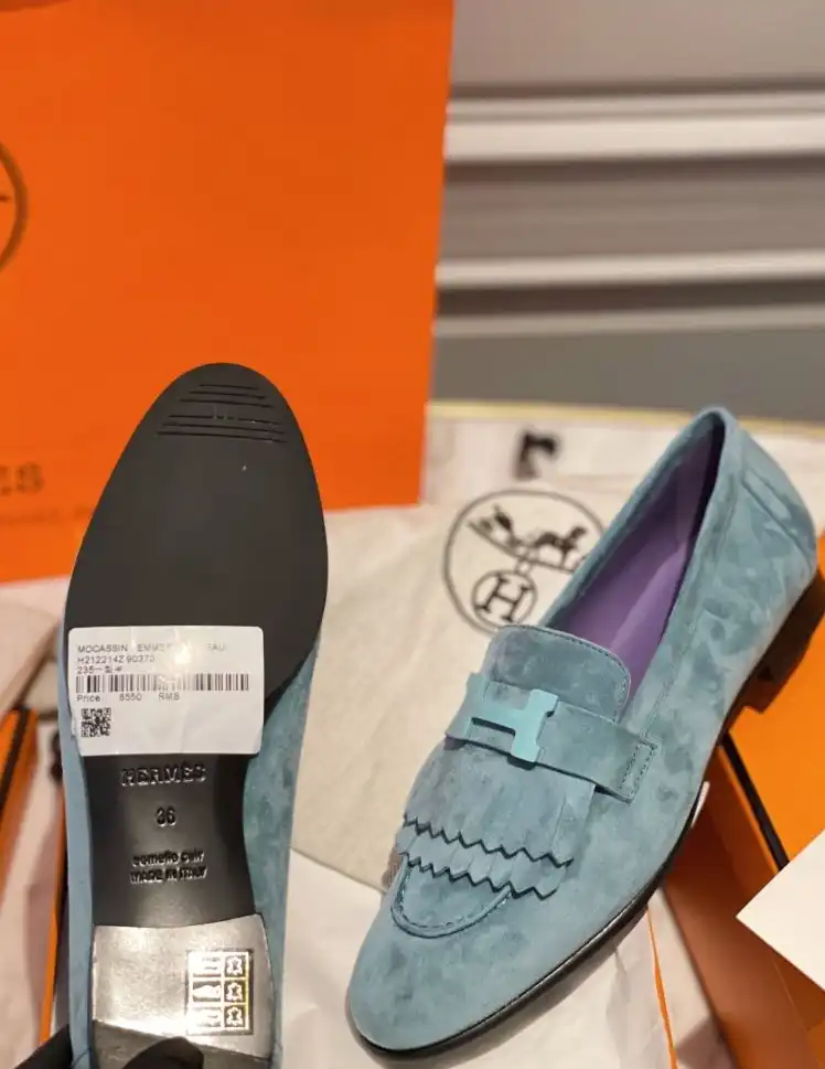 hype Hermes Leather Shoes