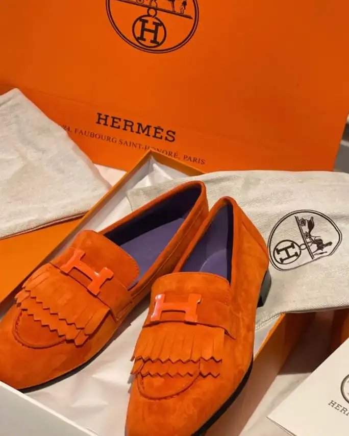 hype Hermes Leather Shoes