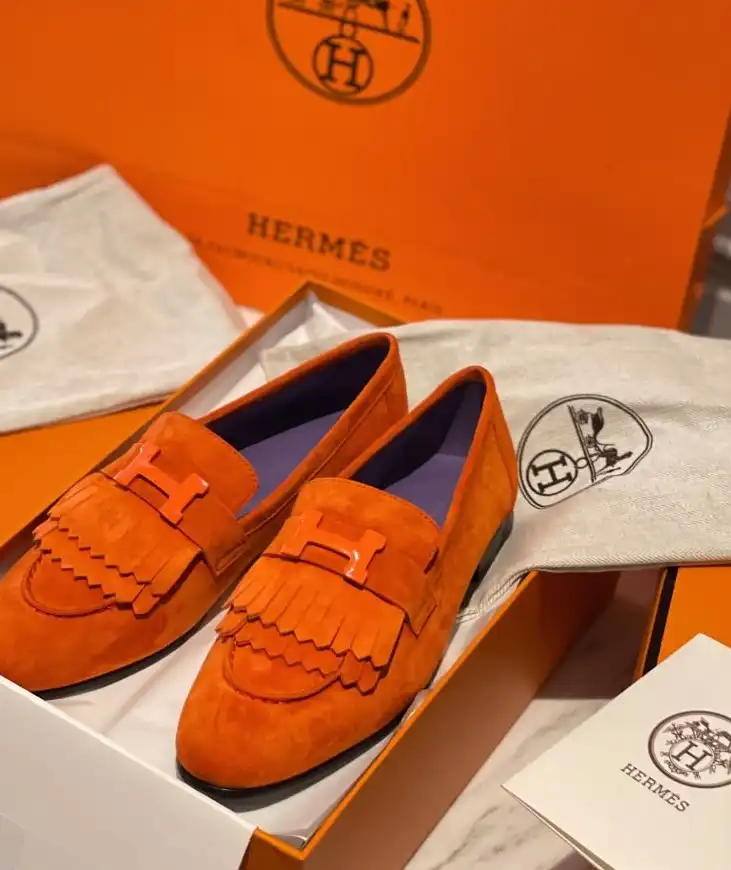 hype Hermes Leather Shoes