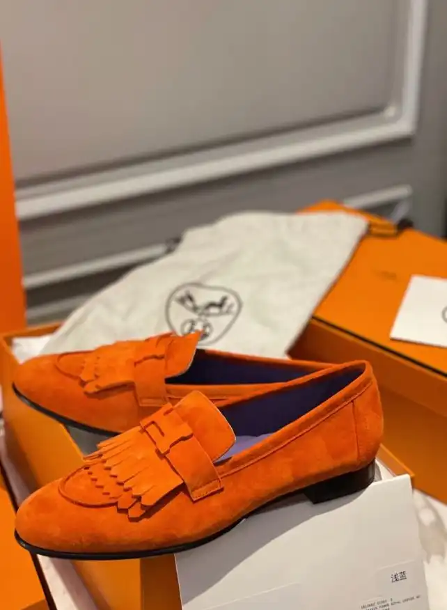 hype Hermes Leather Shoes