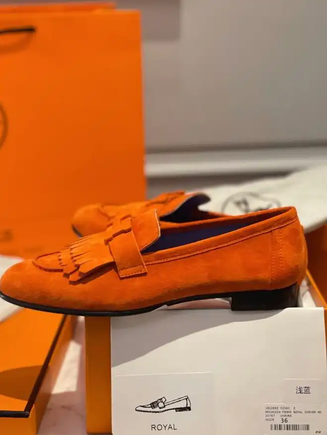 hype Hermes Leather Shoes