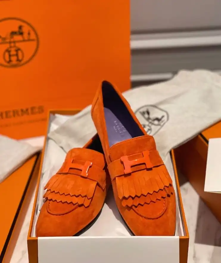 hype Hermes Leather Shoes