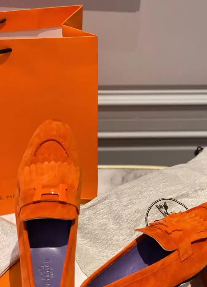 hype Hermes Leather Shoes