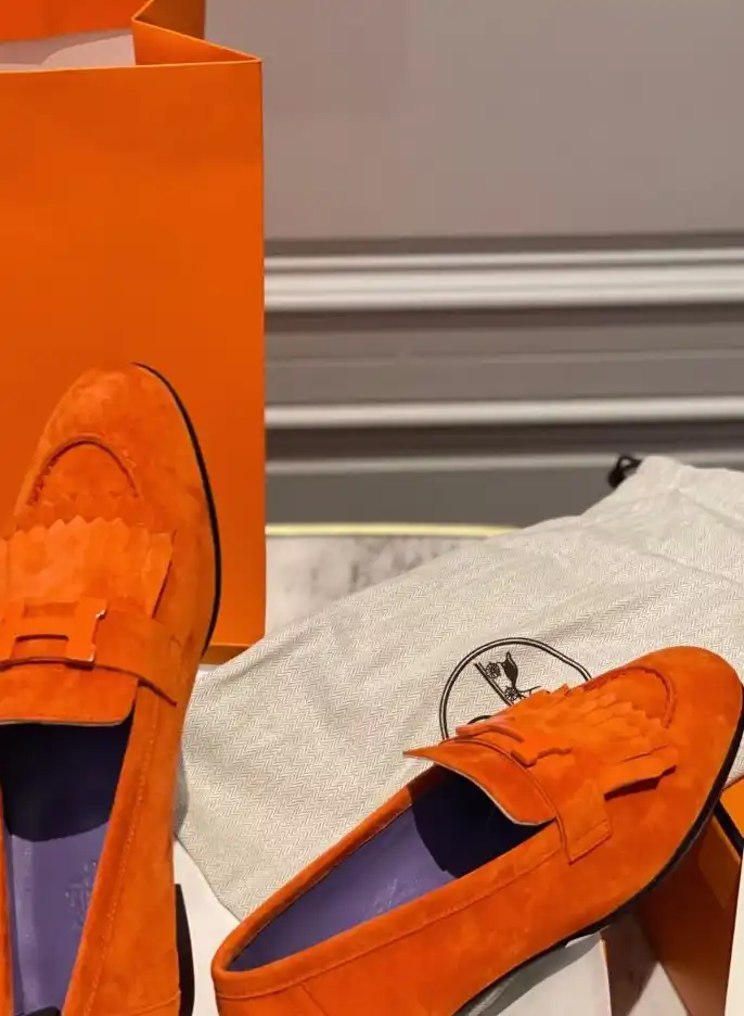 hype Hermes Leather Shoes